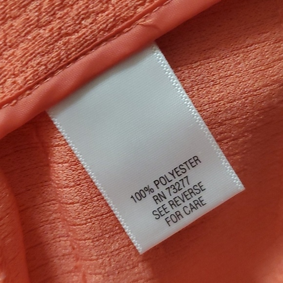 Apt. 9 Blazer Women's Size Xs x-small Coral asymmetrical zipper 100% polyester - Picture 6 of 11